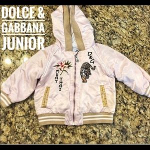 Dolce & Gabbana pink bomber coat